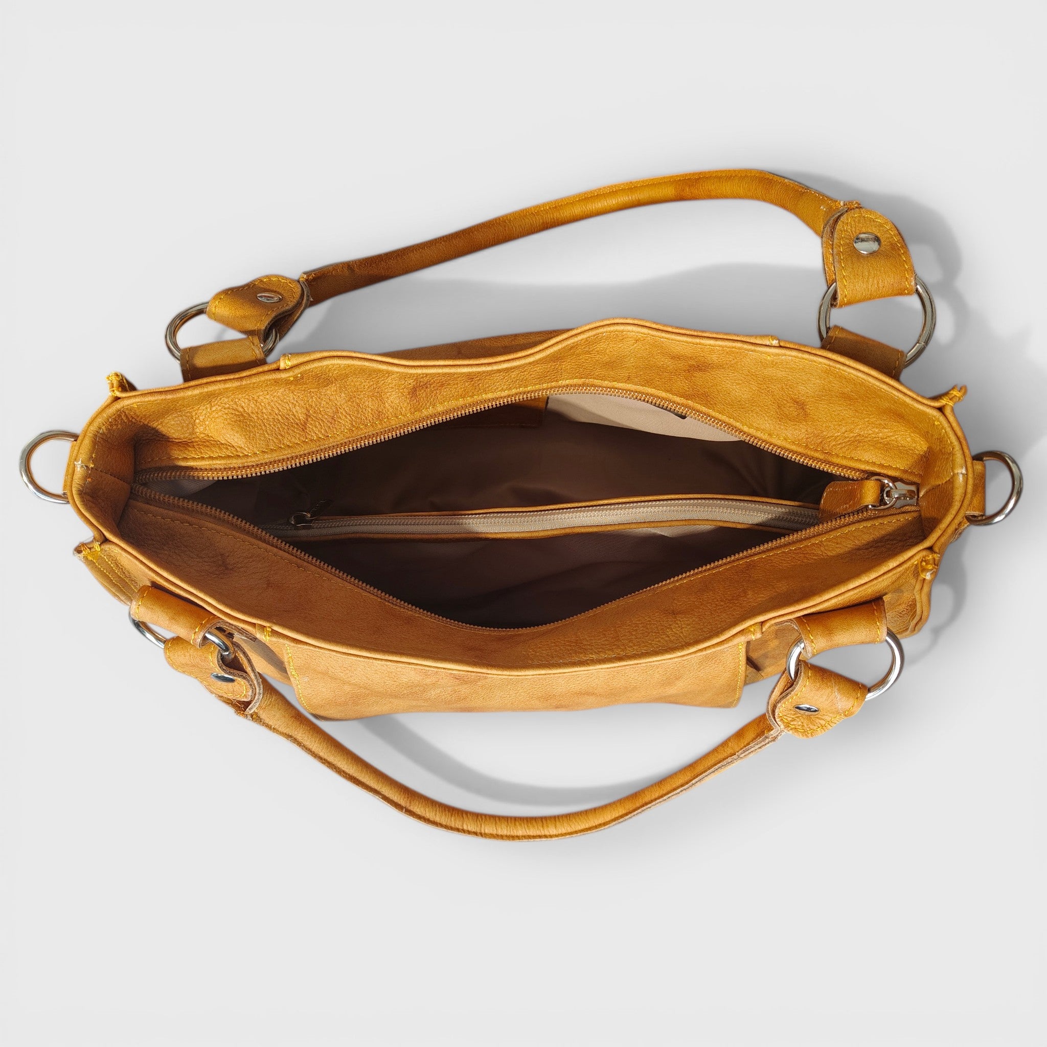 Pelletteria Pelle Nuda Milano, Vera pelle italiana, Negozio borse donna, Lavinia giallo