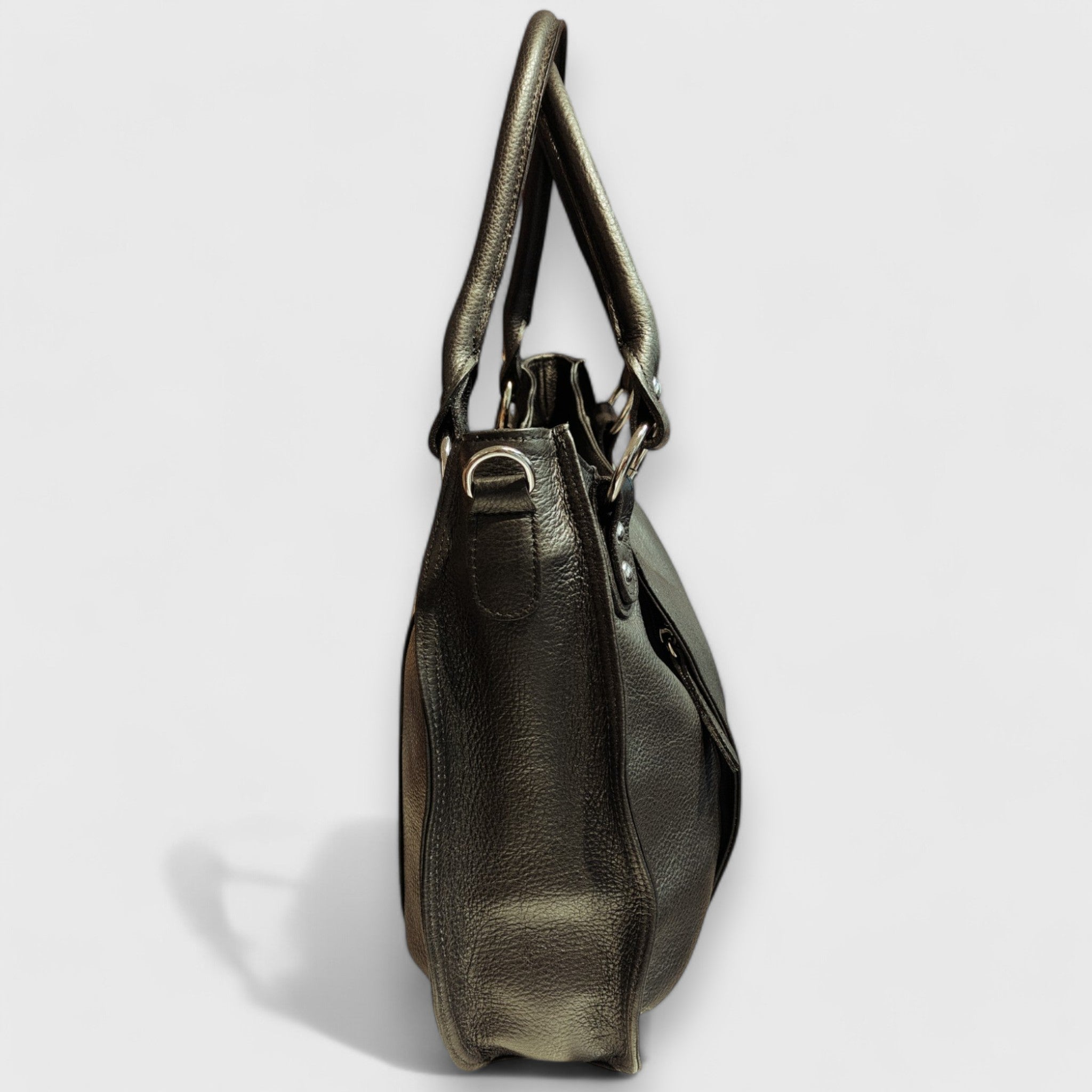 Pelletteria Pelle Nuda Milano, Artigianato Italiano, Vera pelle, Negozio borse donna, Lavinia nero martellato