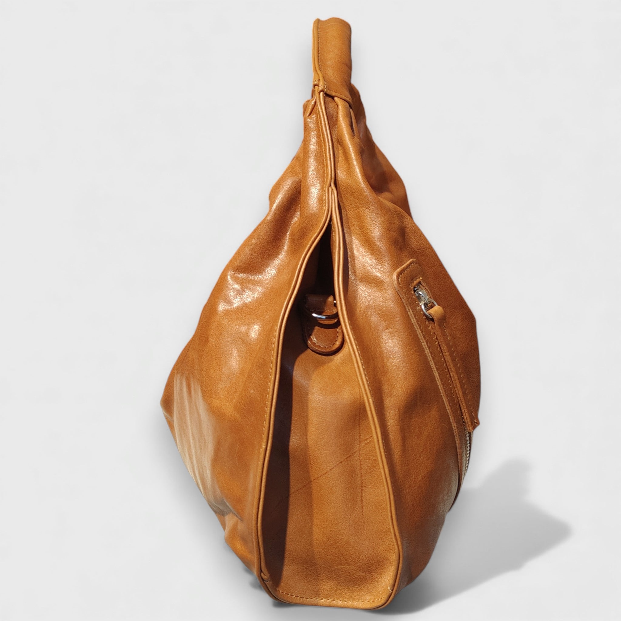 Pelletteria Pelle Nuda Milano, Artigianato Italiano, Vera pelle, Negozio borse donna, Melisa marrone