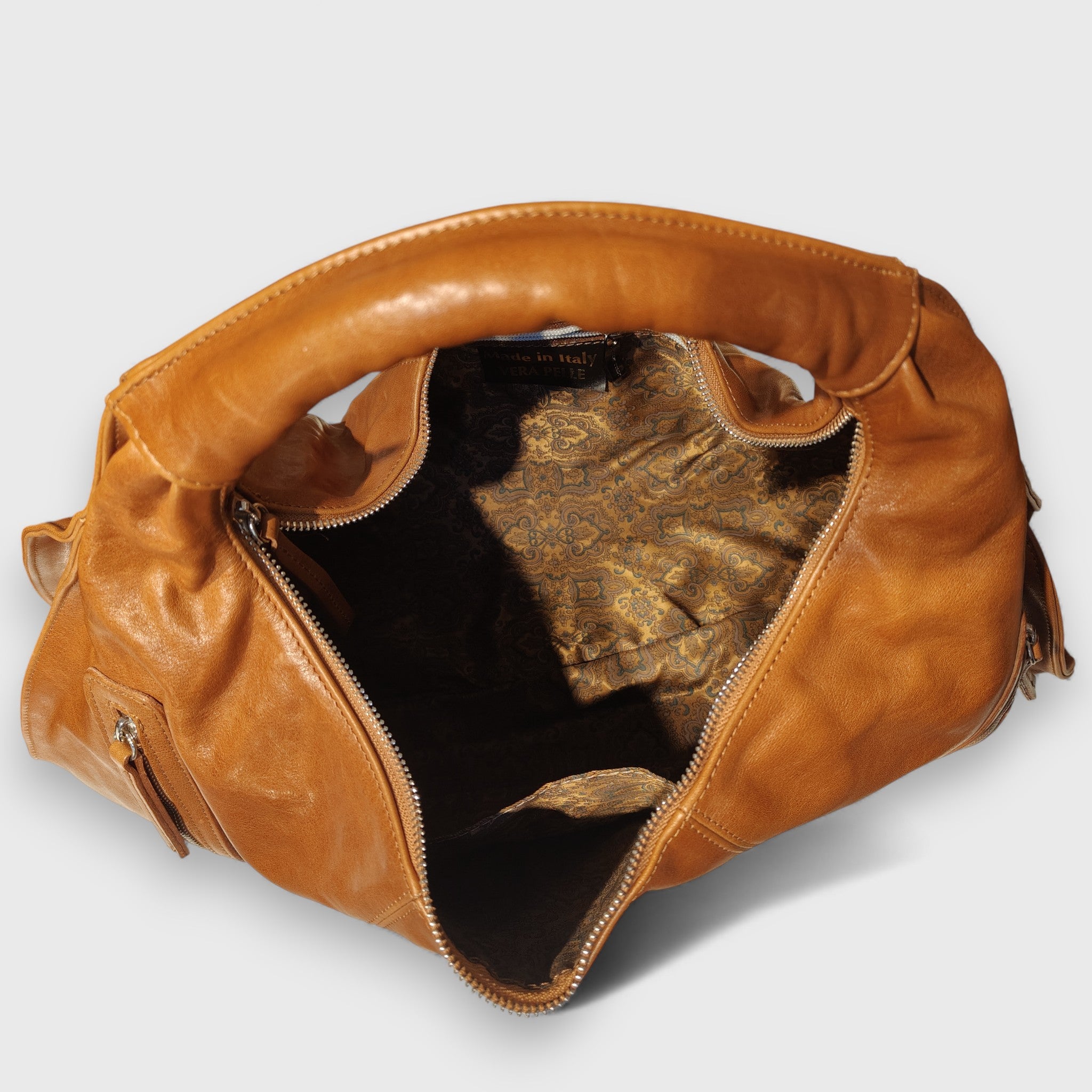 Pelletteria Pelle Nuda Milano, Artigianato Italiano, Vera pelle, Negozio borse donna, Melisa marrone