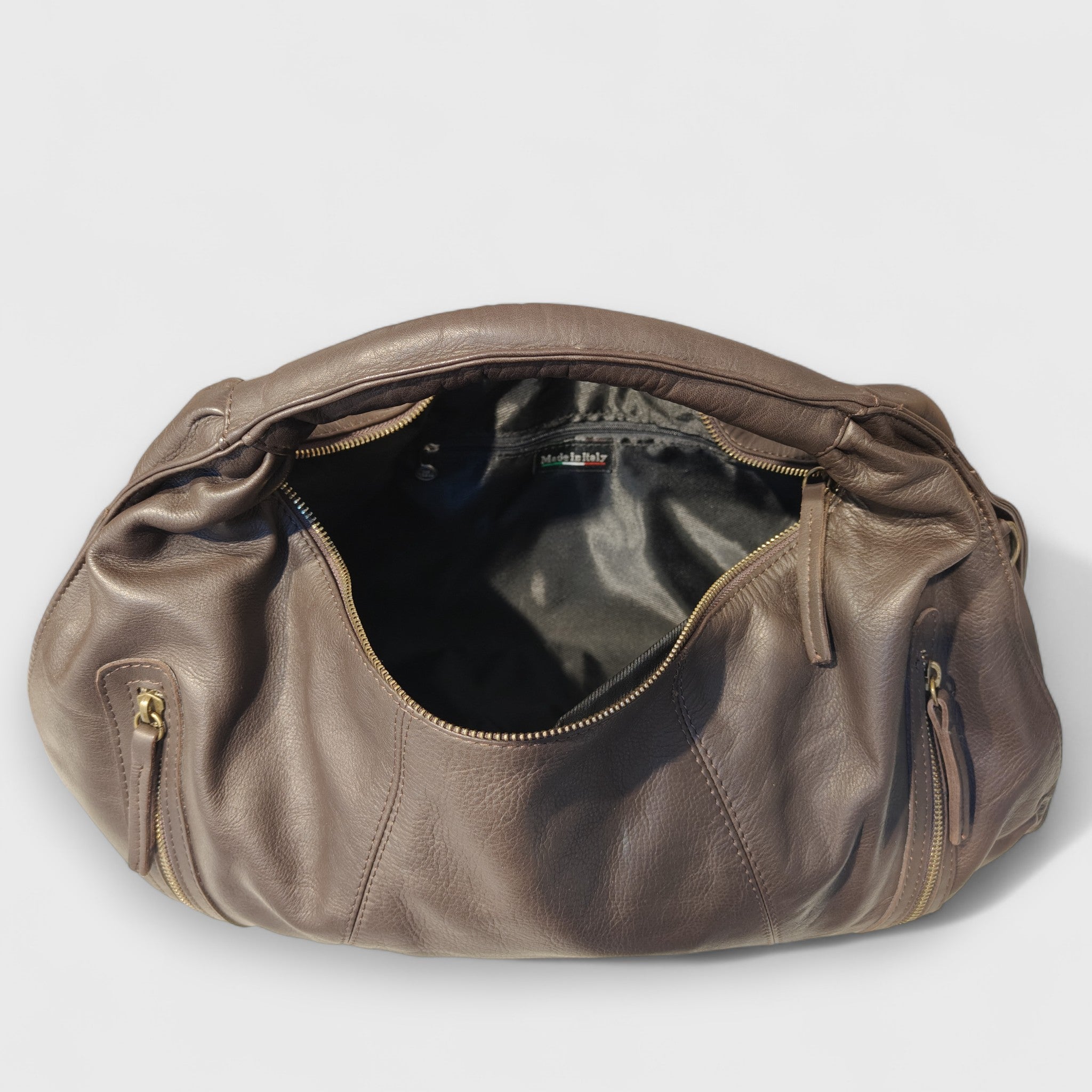 Pelletteria Pelle Nuda Milano, Artigianato Italiano, Vera pelle, Negozio borse donna, Melisa marrone