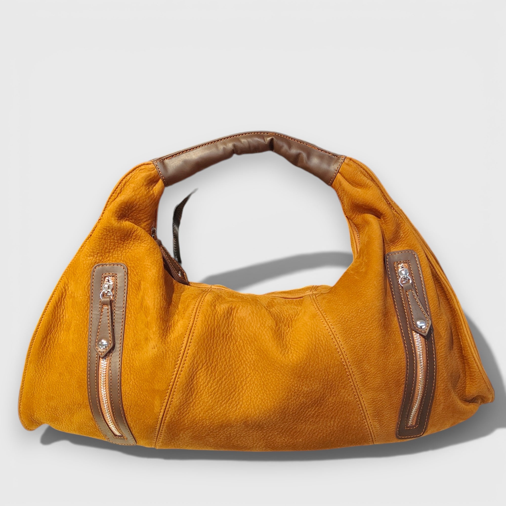 Pelletteria Pelle Nuda Milano, Artigianato Italiano, Vera pelle, Negozio borse donna, Melisa in nabuk marrone