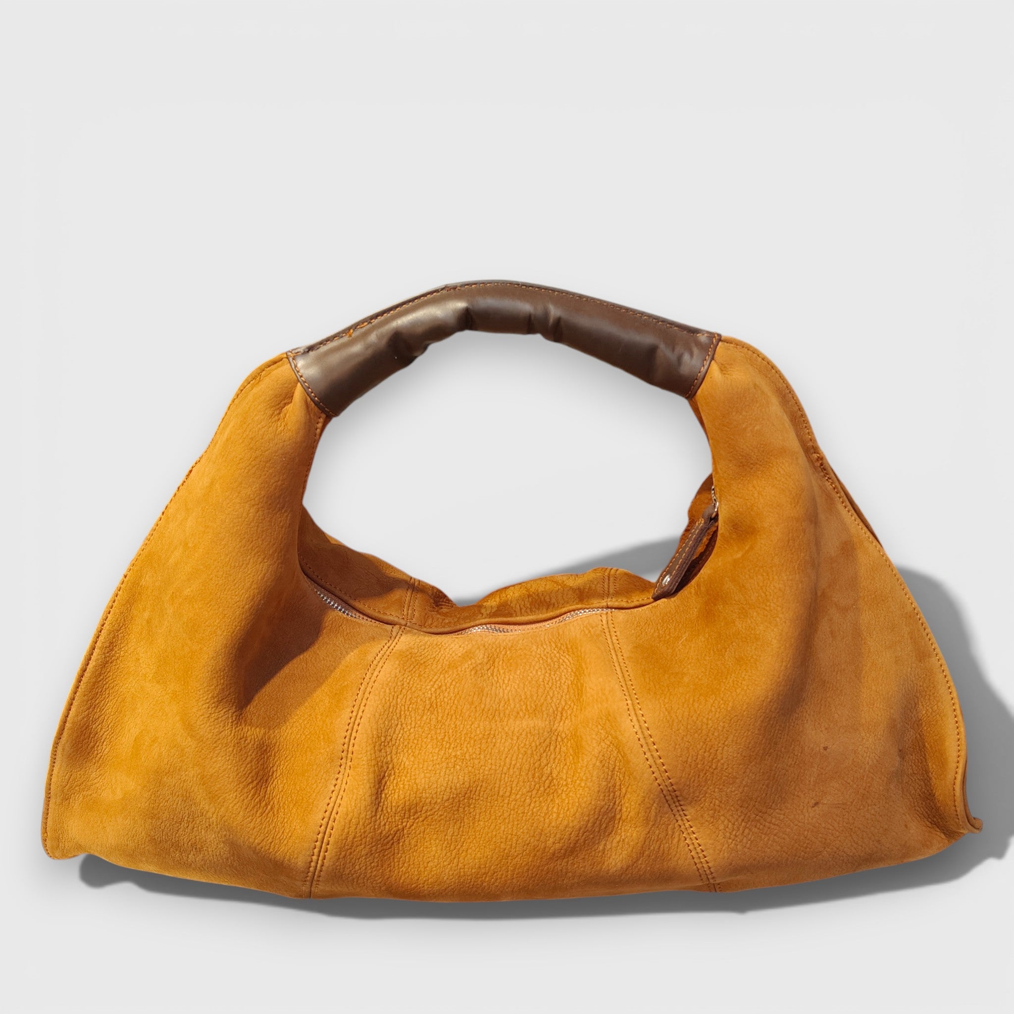 Pelletteria Pelle Nuda Milano, Artigianato Italiano, Vera pelle, Negozio borse donna, Melisa in nabuk marrone