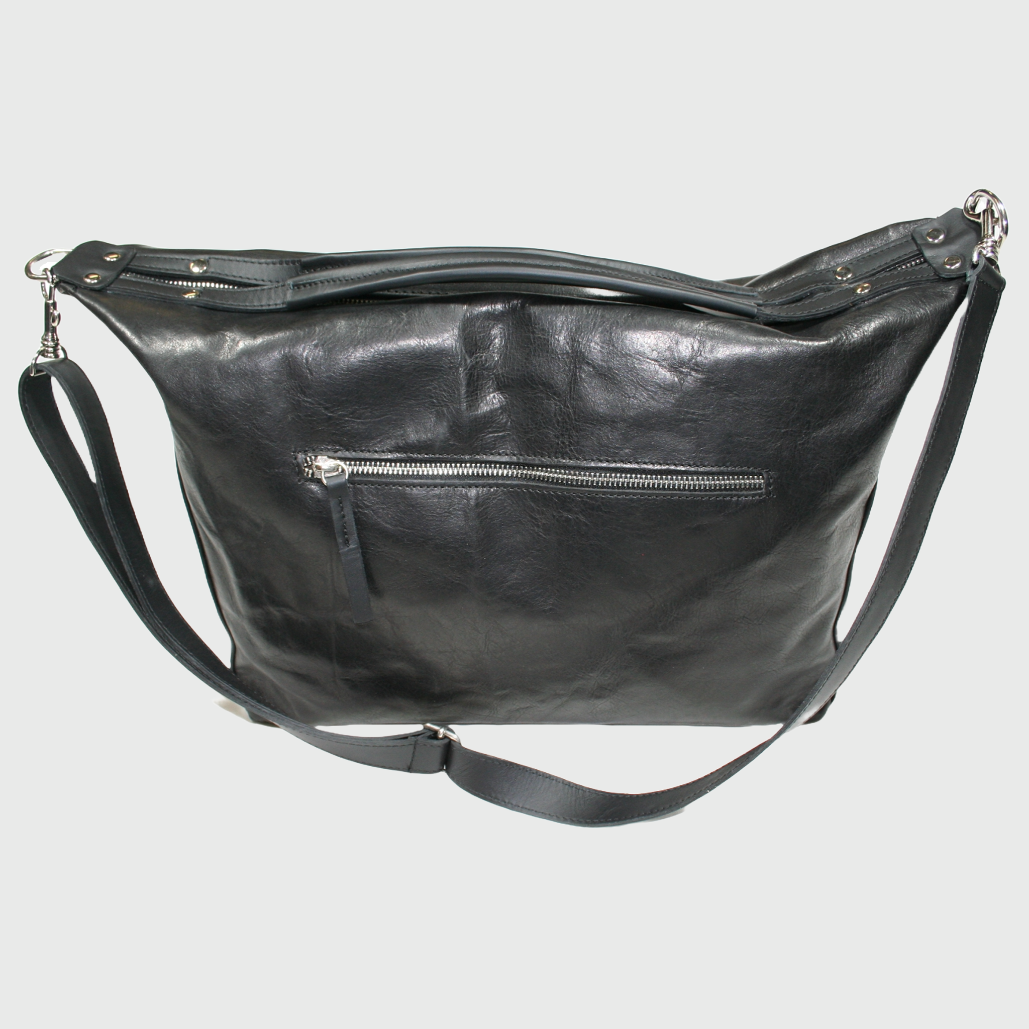 Borsa donna, borsa in pelle, vera pelle, Natalia Nero, artigianato italiano, Pelle Nuda Milano