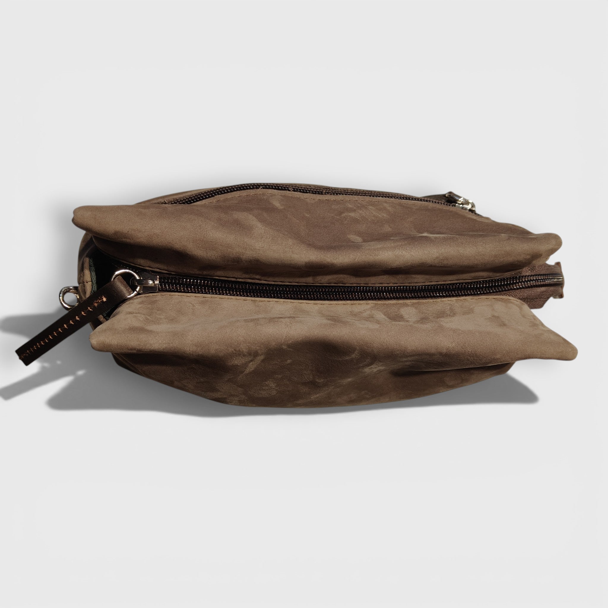 Pelletteria Pelle Nuda Milano, Artigianato italiano, Vera pelle, Negozio borse donna, Sbuffo marrone nabuk