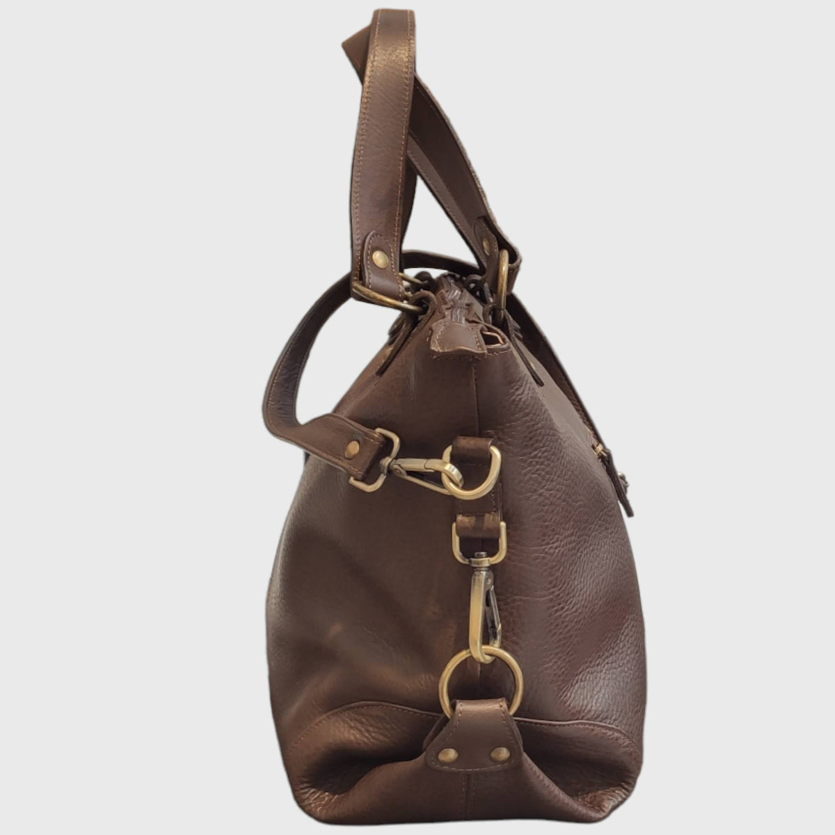 Borsa donna, borsa in pelle, vera pelle, Torino marrone, artigianato italiano, Pelletteria Pelle Nuda Milano