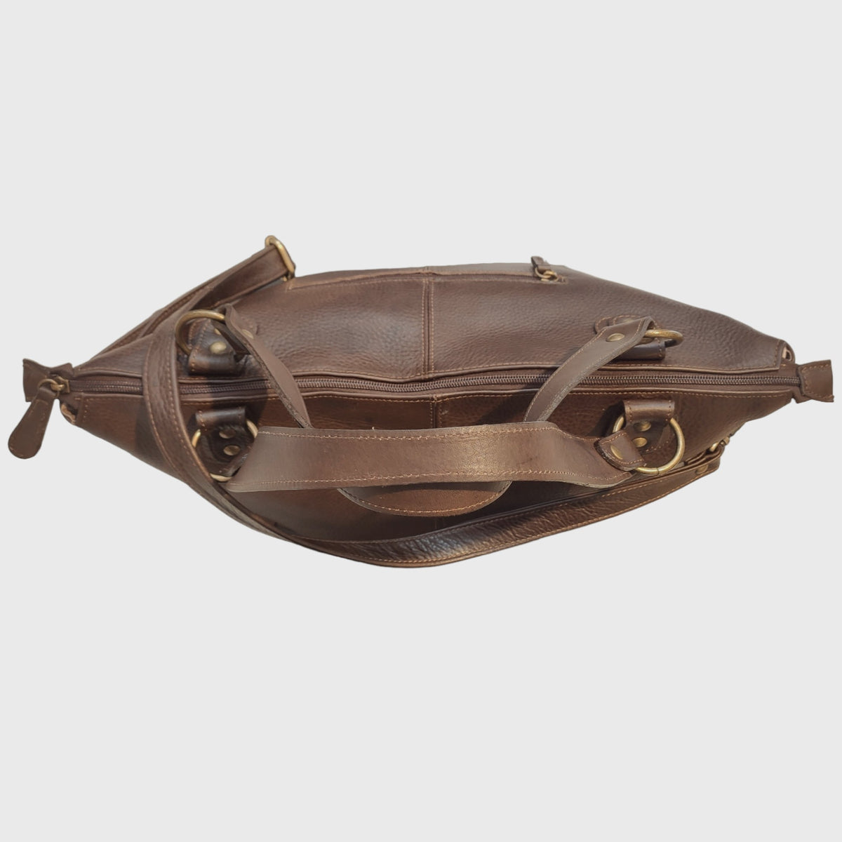 Borsa donna, borsa in pelle, vera pelle, Torino marrone, artigianato italiano, Pelletteria Pelle Nuda Milano