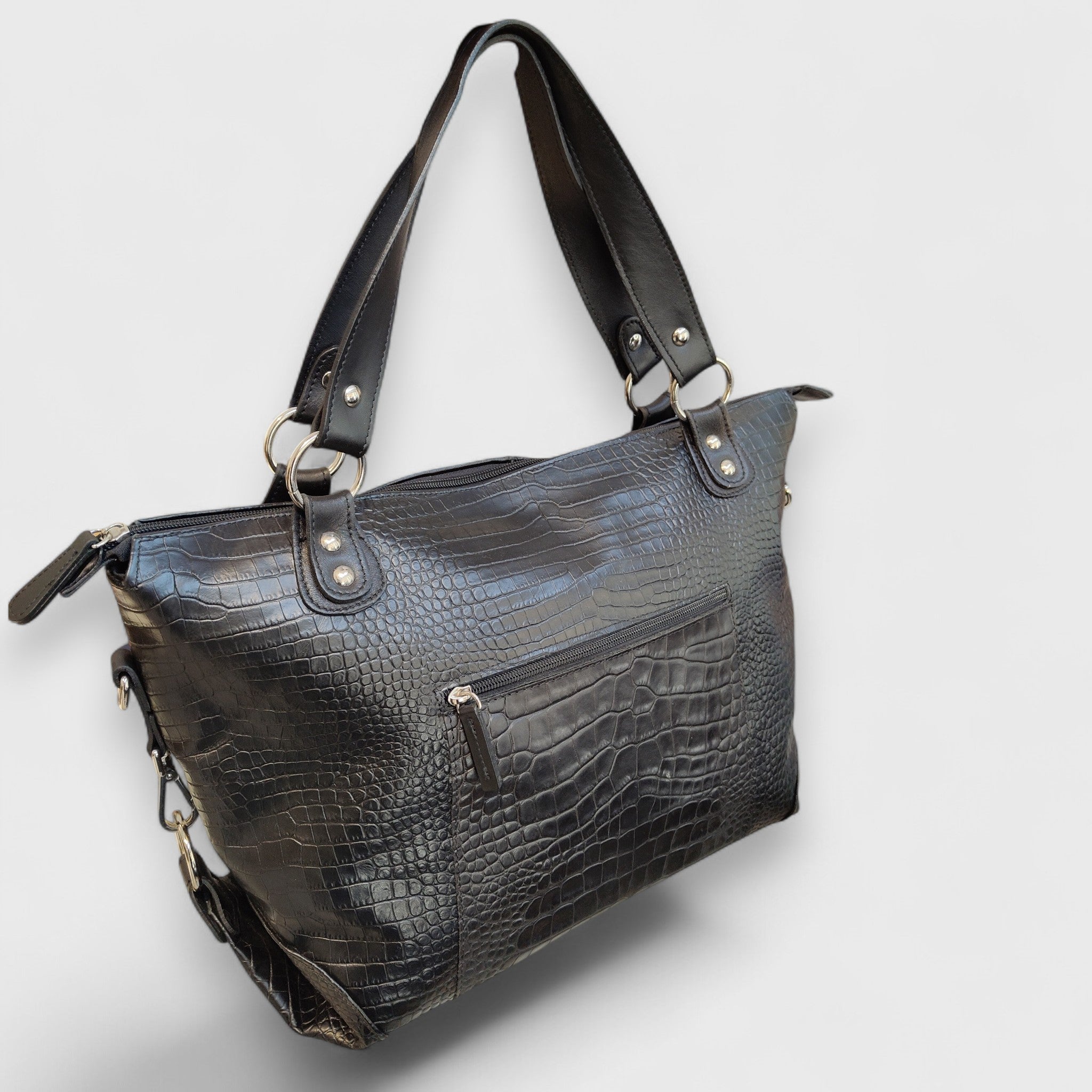 Pelletteria Pelle Nuda Milano, Vera pelle italiana, Negozio borse donna, Torino nero cocco
