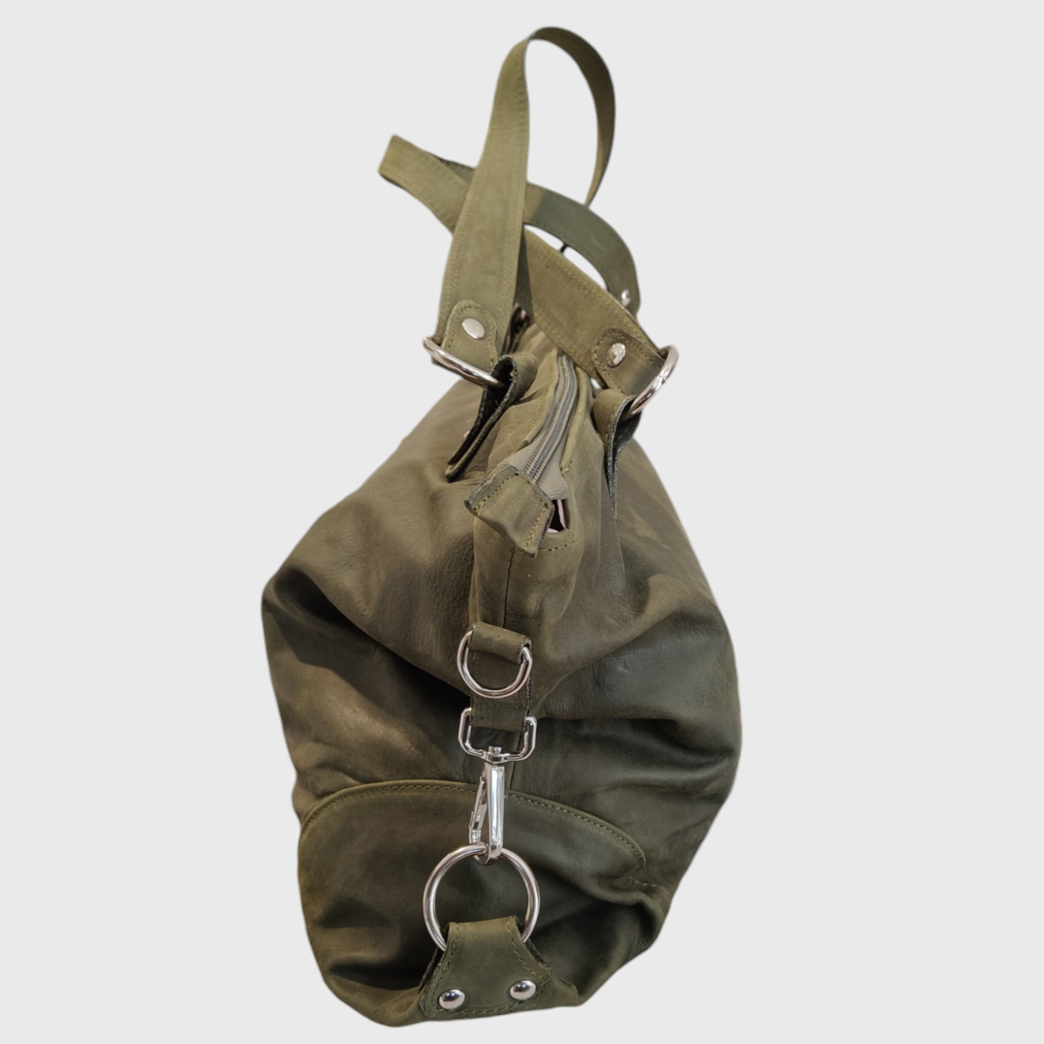 Torino Il Kuoio Pelletteria TORINO Borsa Donna In Vera Pelle Verde