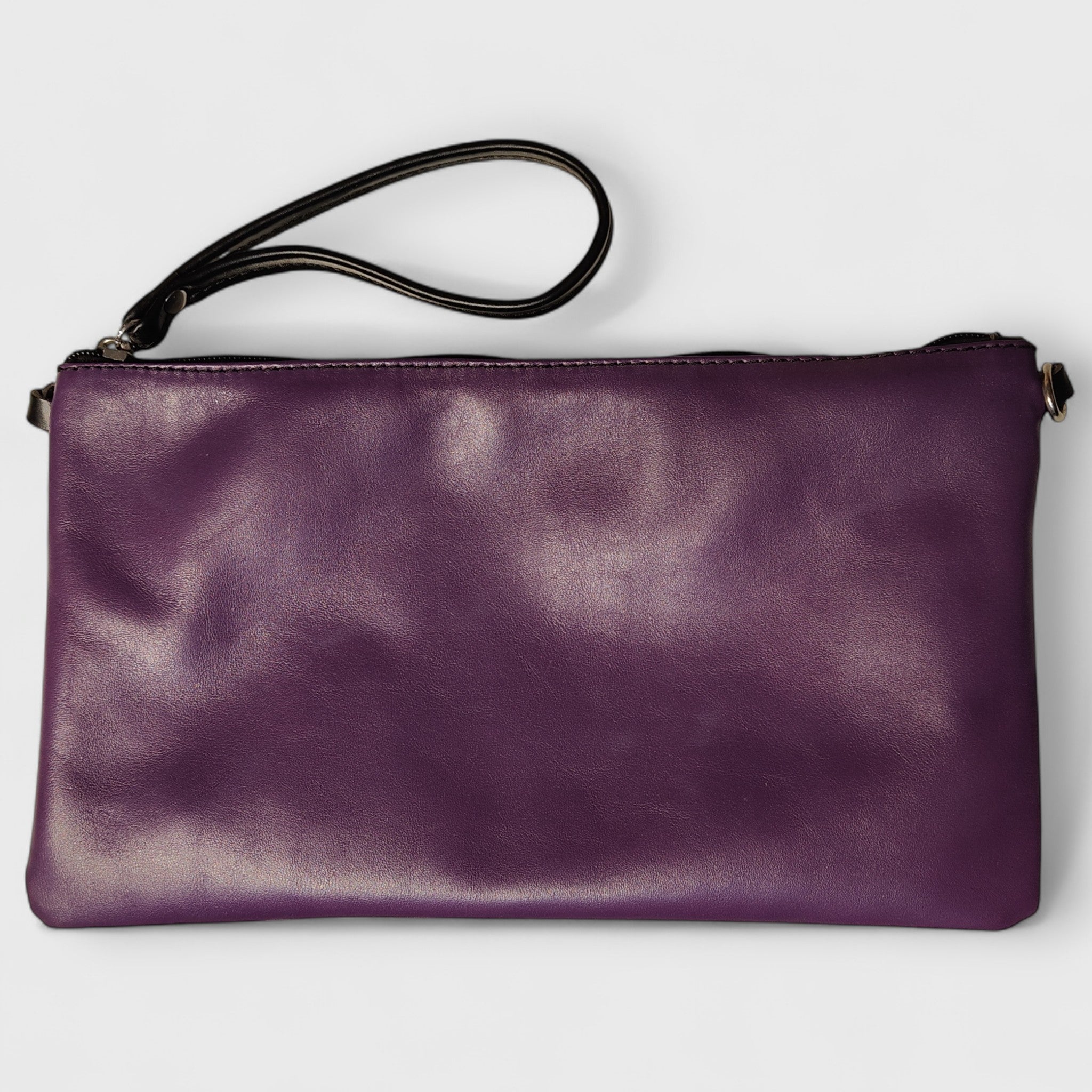Pelletteria Pelle Nuda Milano, Artigianato Italiano, Vera Pelle, Negozio borse donna, Tracolla ASV viola