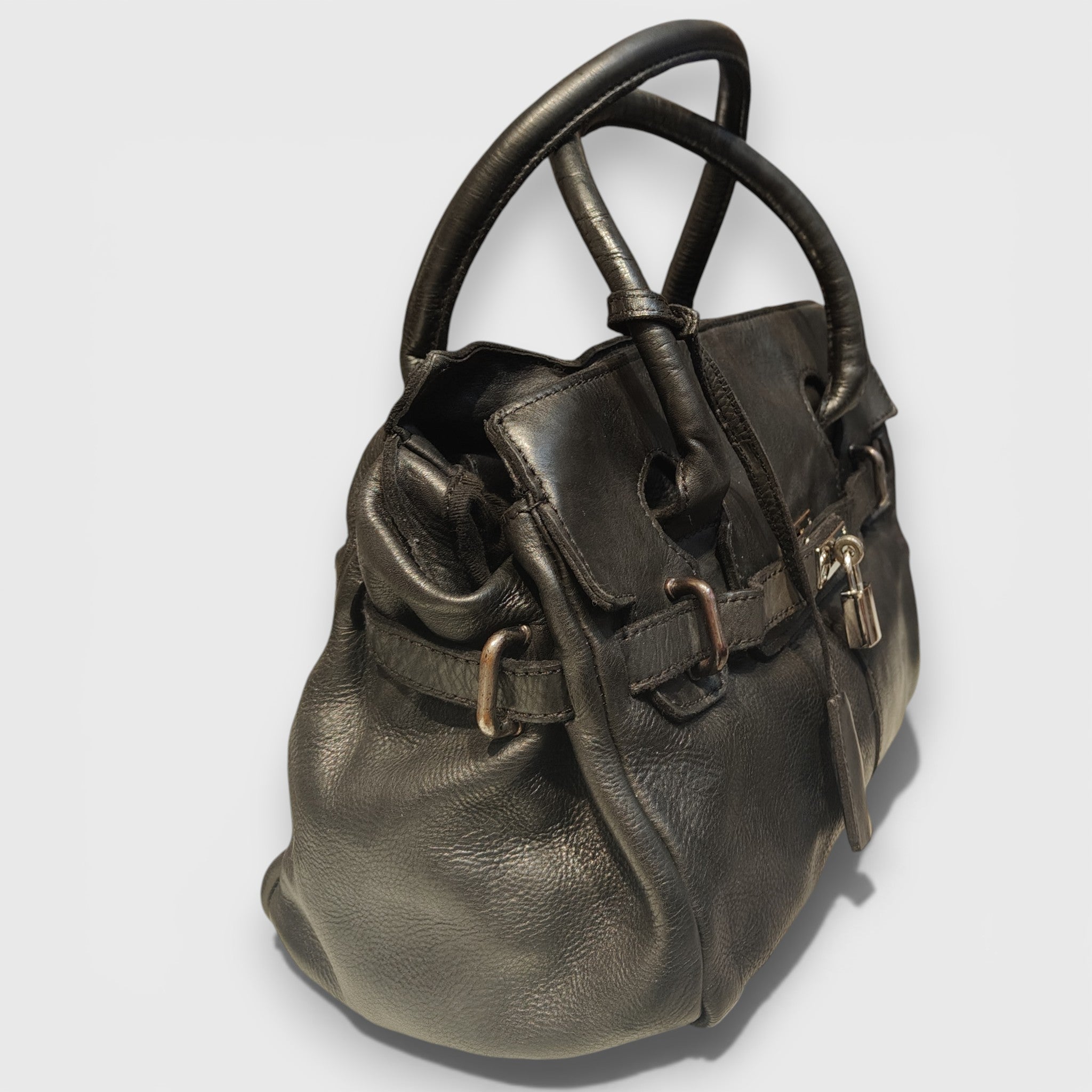 Pelletteria Pelle Nuda Milano, Artigianato Italiano, Vera pelle, Negozio borse donna, Vip Mini nero