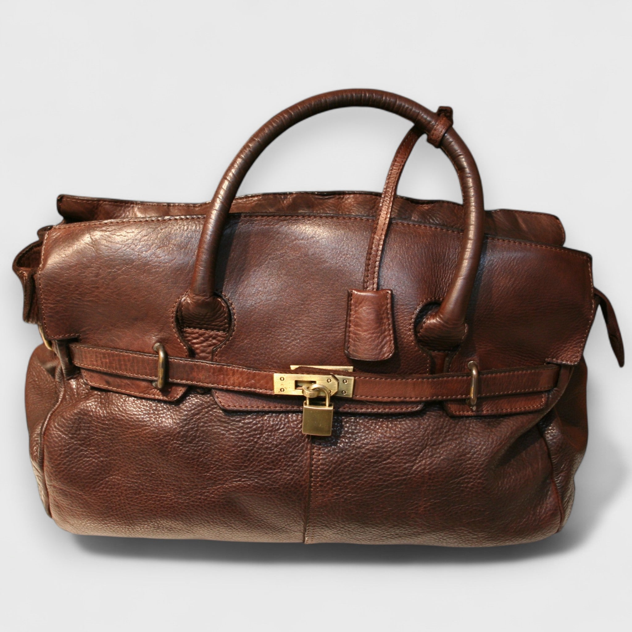 Pelletteria Pelle Nuda Milano, Artigianato Italiano, Vera pelle, Negozio borse donna, Vip cuoio lavato marrone