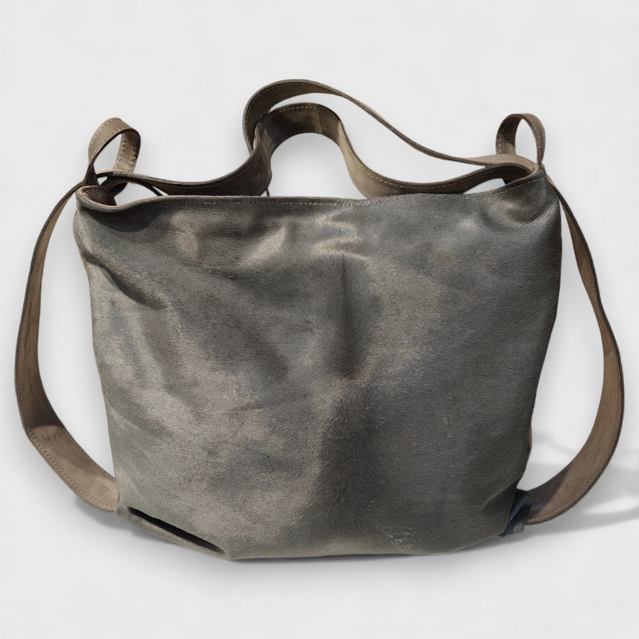 Pelletteria Pelle Nuda Milano, Artigianato italiano, Vera pelle, Negozio borse donna, Zaino roma cavallino grigio