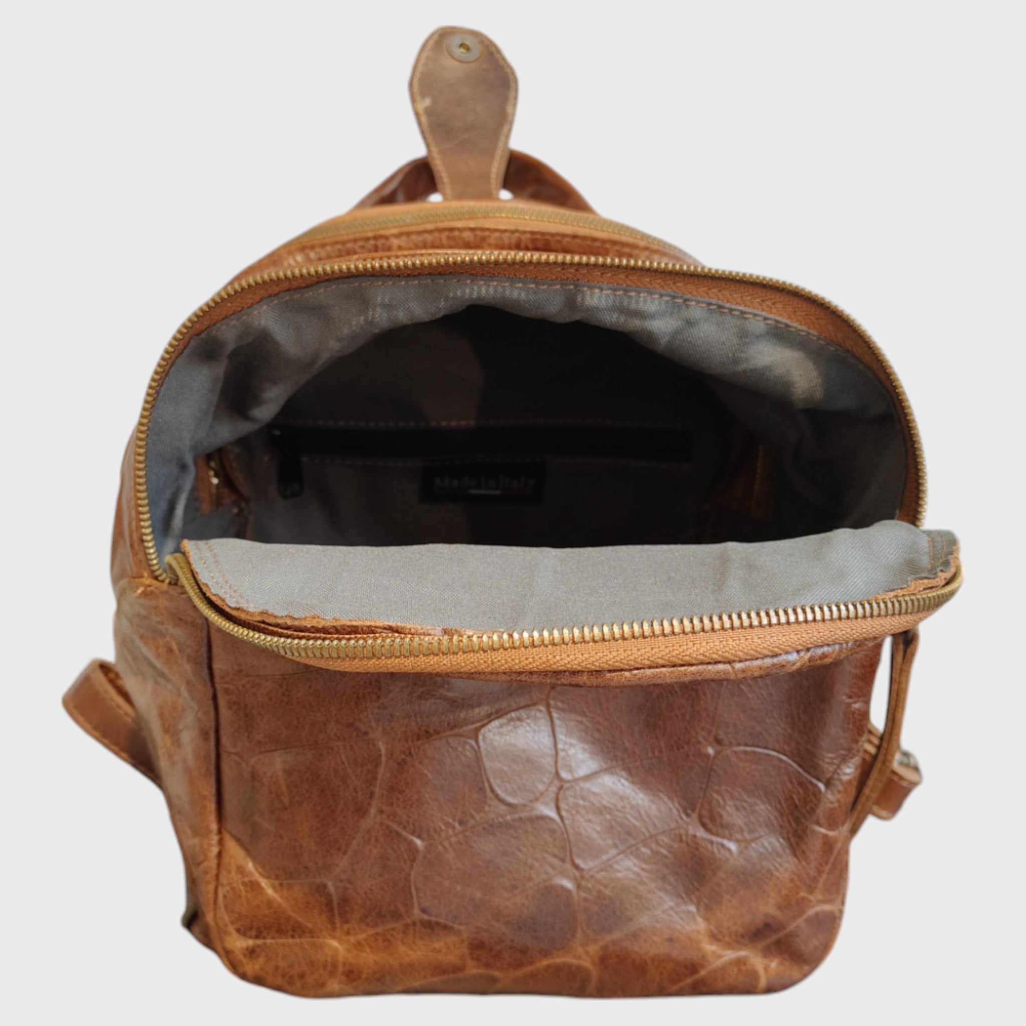 Brown Micro Zaino Brown Zaino Made In Italy Cartella E Zaino Country