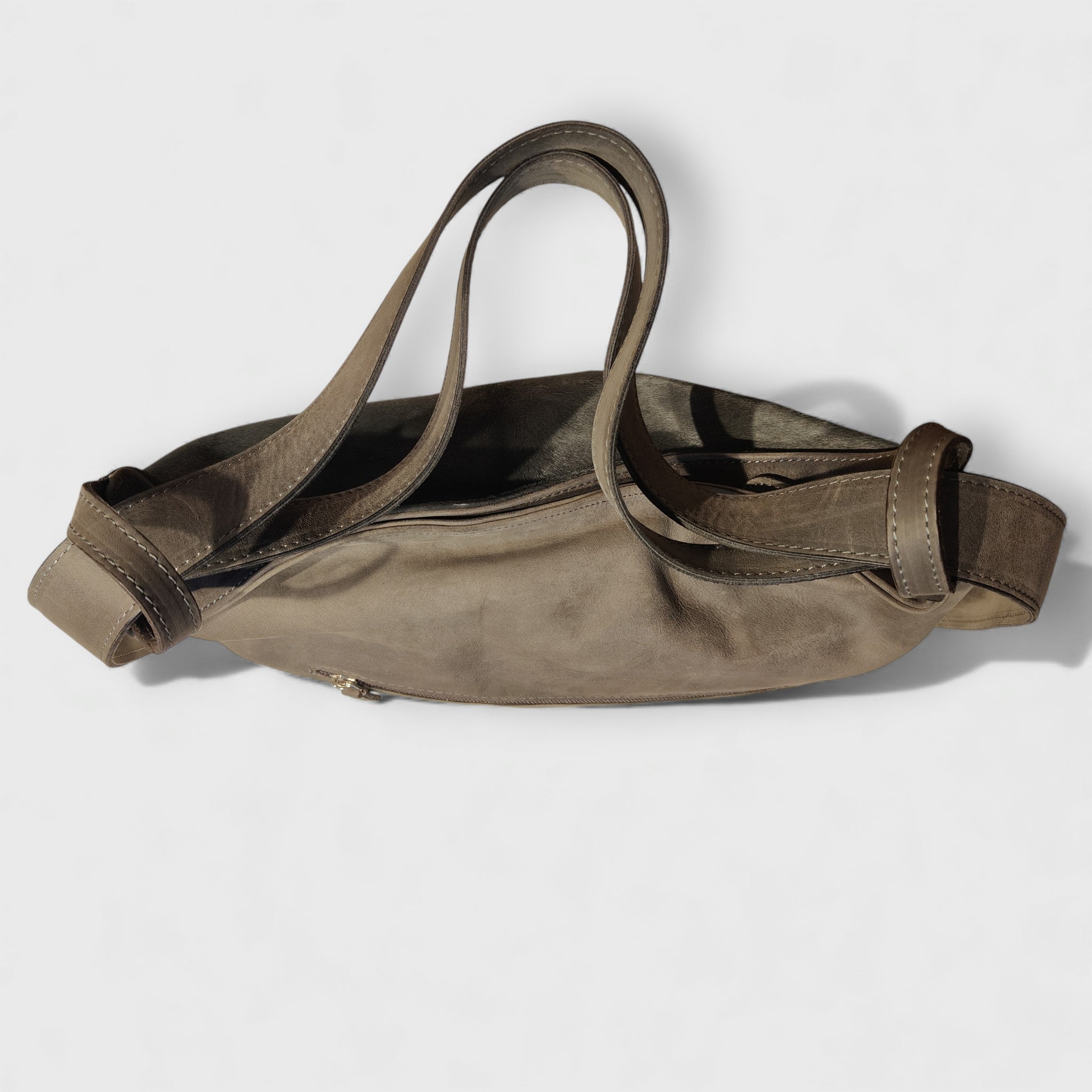 Pelletteria Pelle Nuda Milano, Artigianato italiano, Vera pelle, Negozio borse donna, Zaino roma cavallino grigio